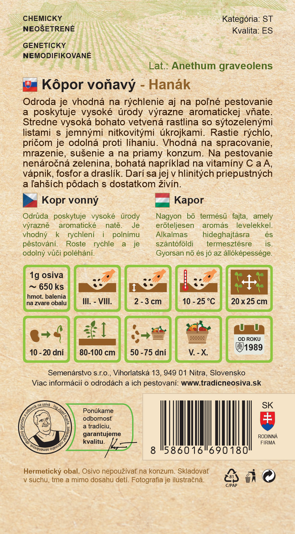 Kôpor voňavý – Obrázok 2