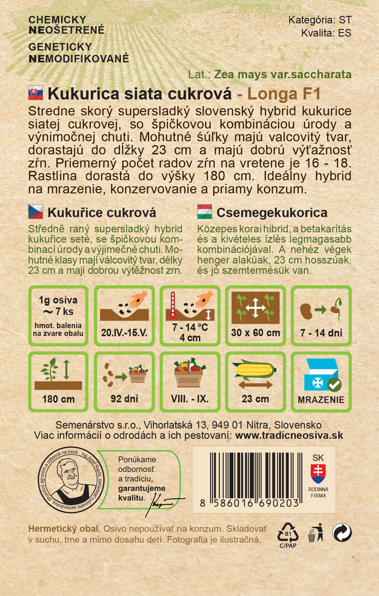 Kukurica siata cukrová – Obrázok 2