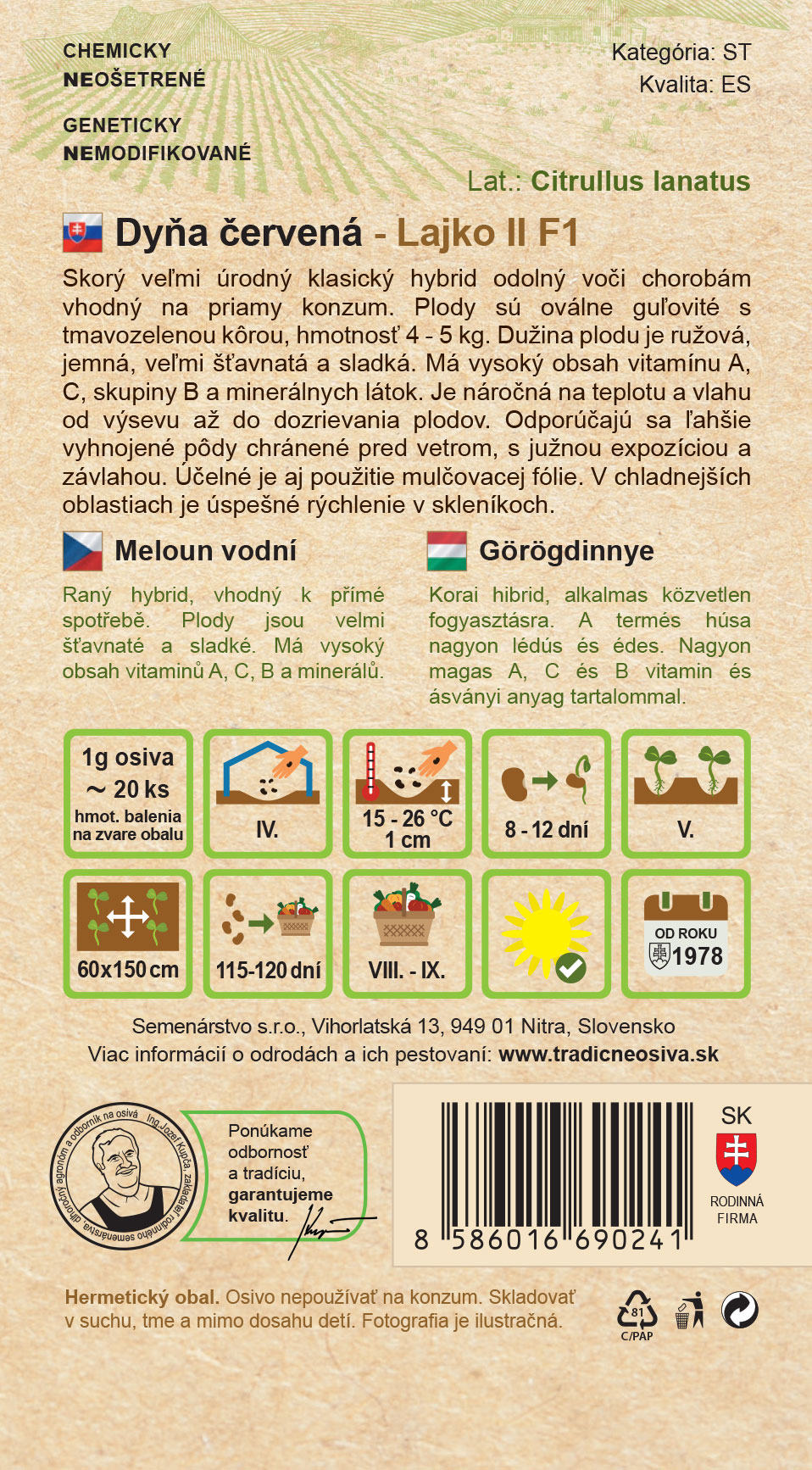 Dyňa červená – Obrázok 2