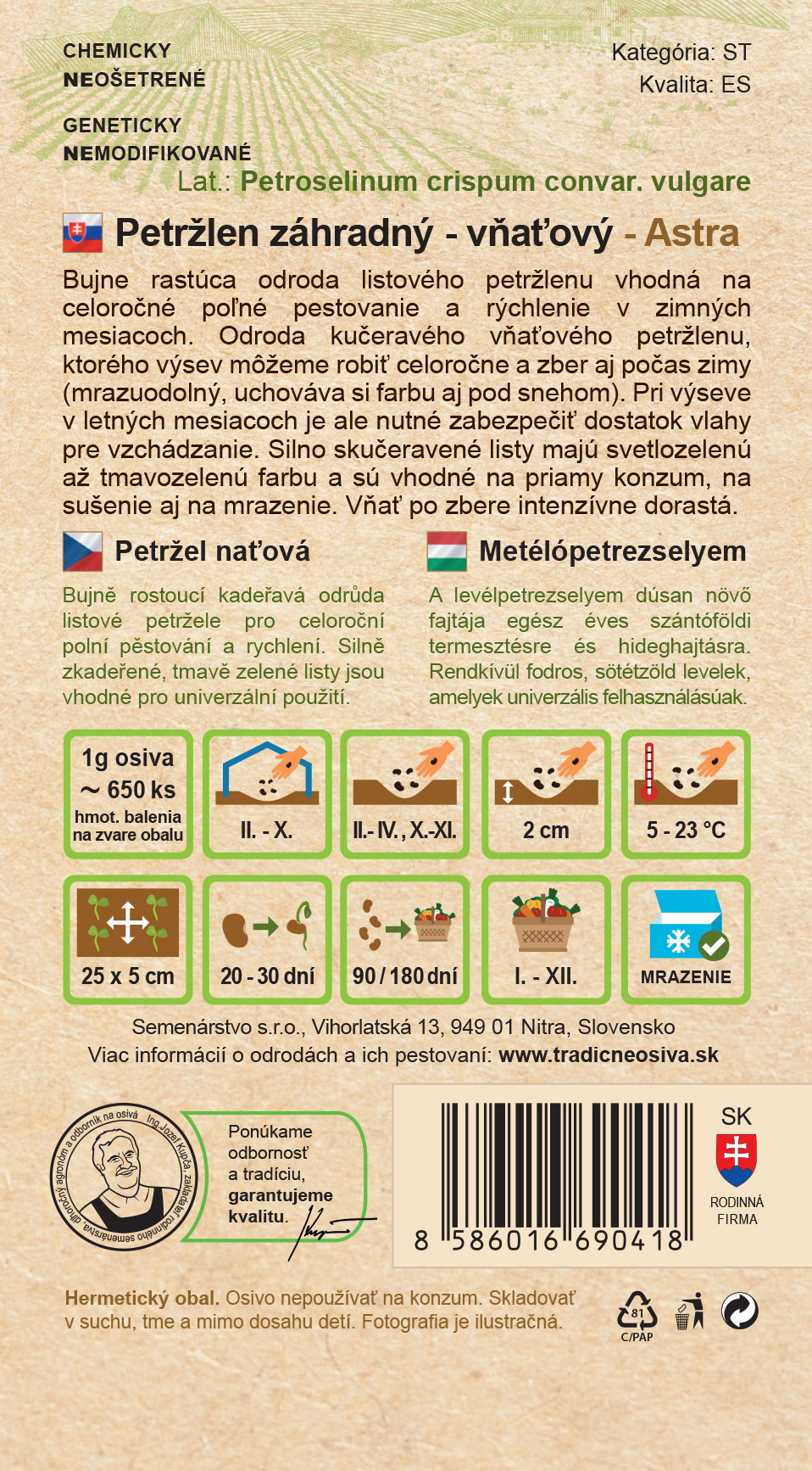 Petržlen záhradný - vňaťový – Obrázok 2