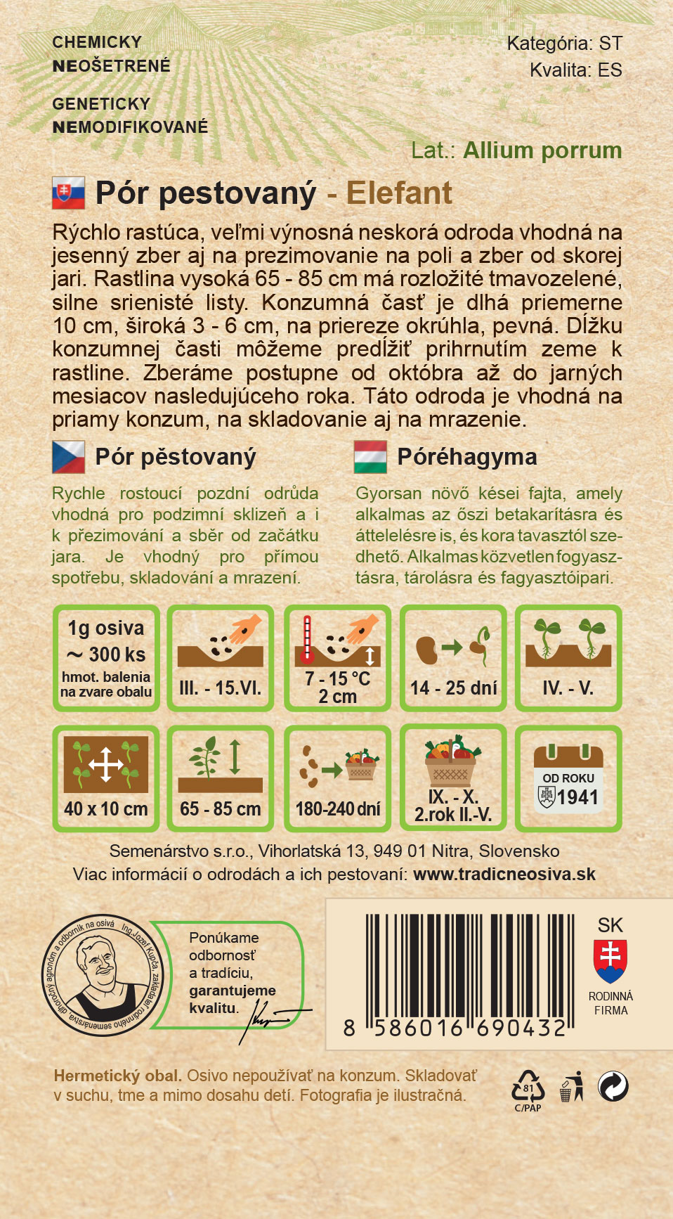 Pór pestovaný – Obrázok 2