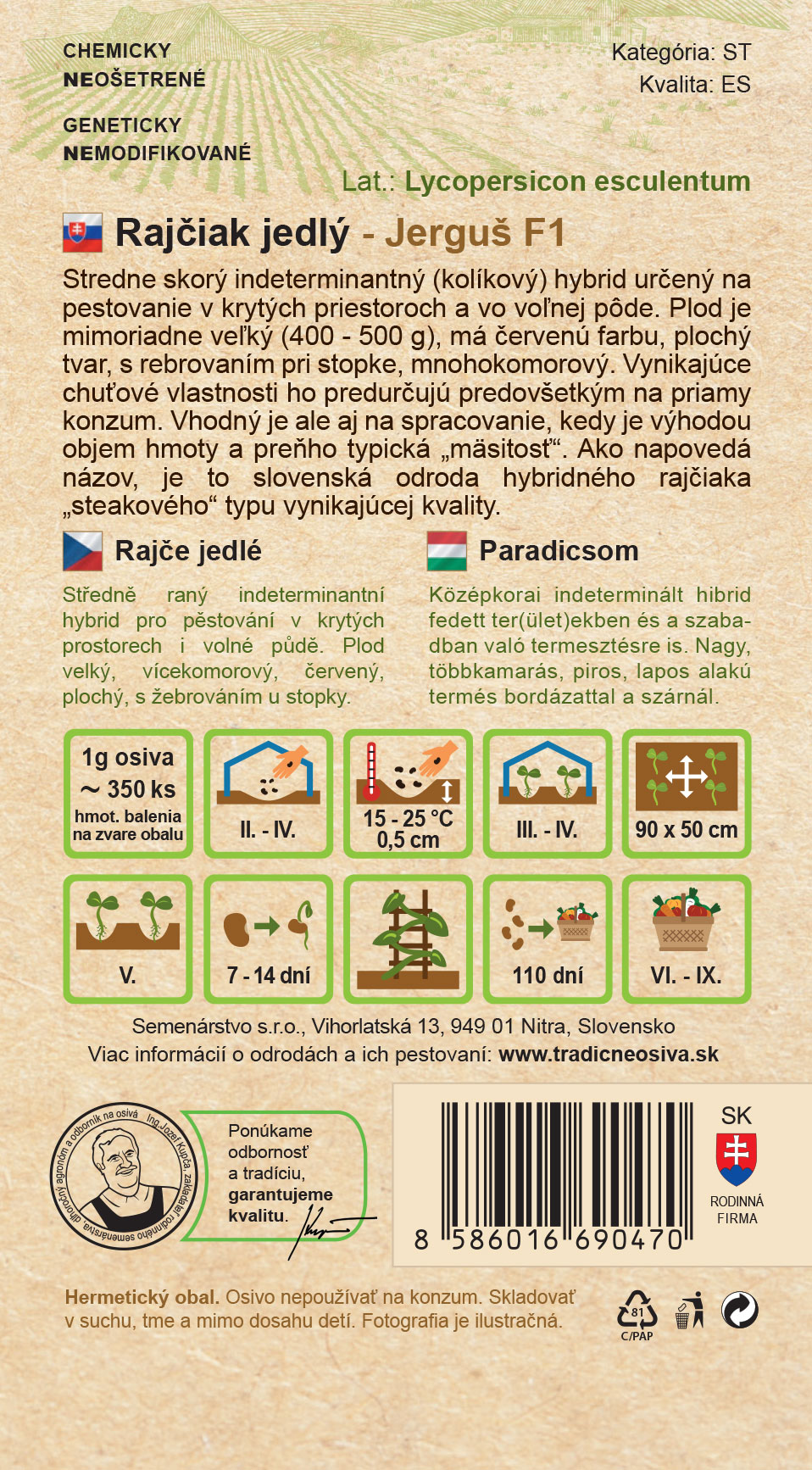 Rajčiak jedlý – Obrázok 2