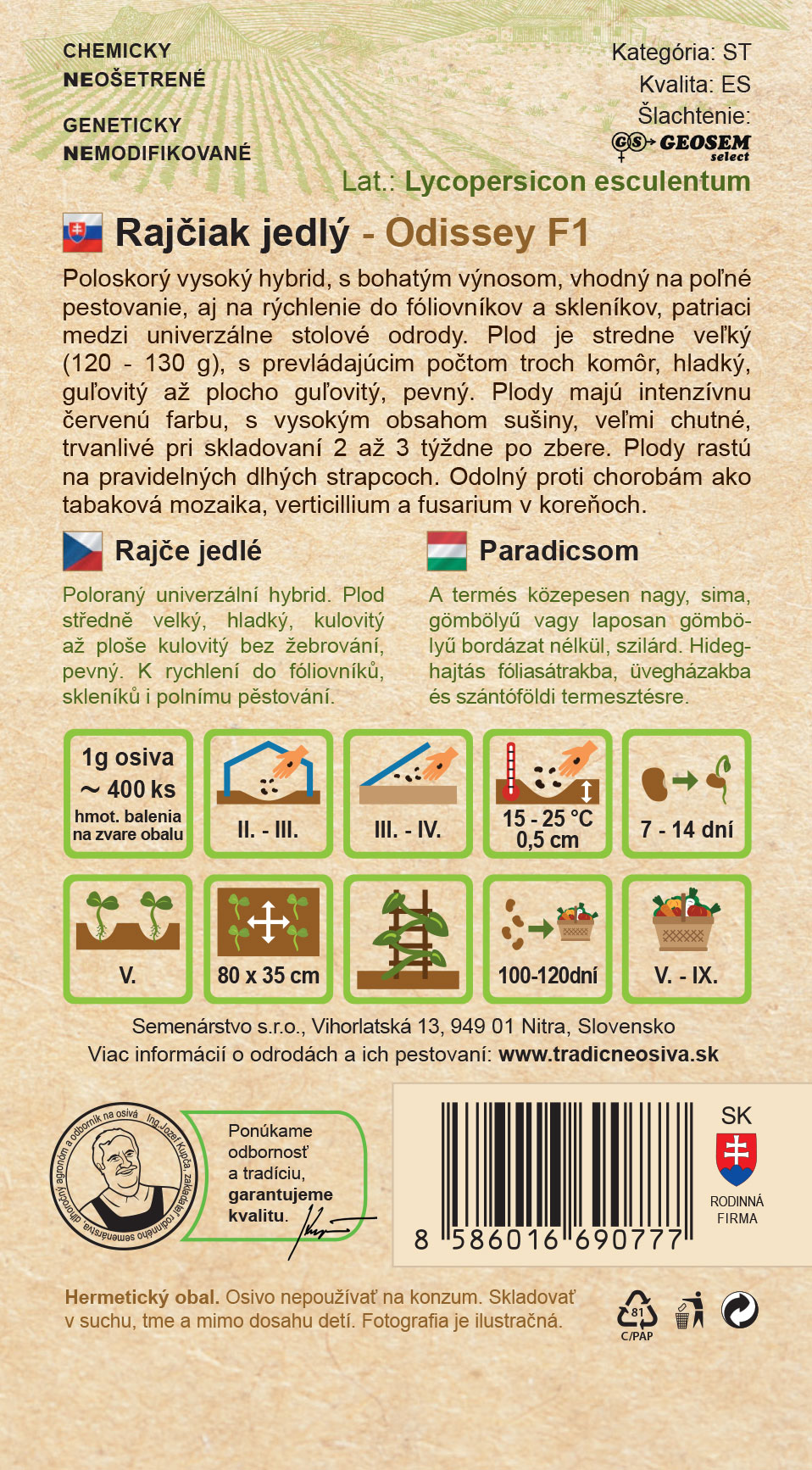 Rajčiak jedlý – Obrázok 2