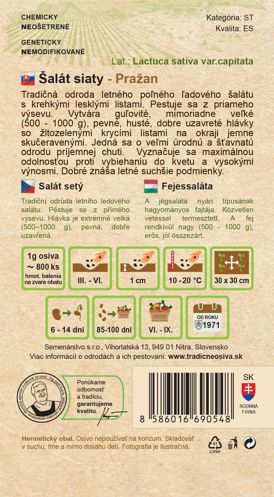 Šalát siaty – Obrázok 2