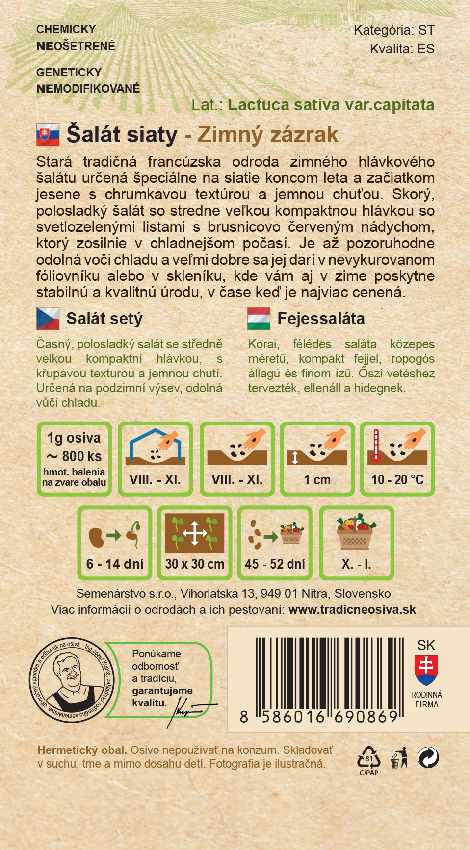 Šalát siaty – Obrázok 2