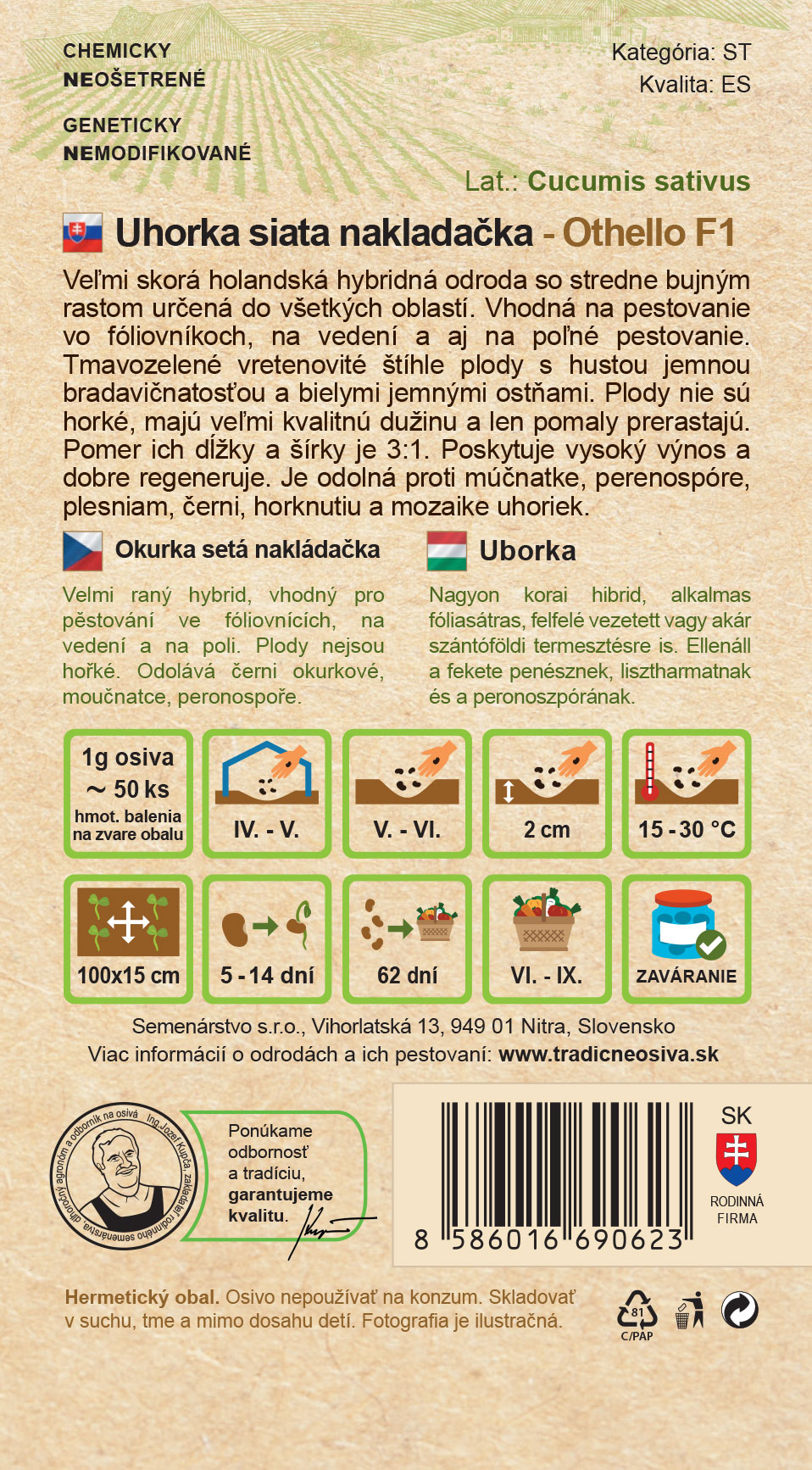 Uhorka siata nakladačka – Obrázok 2