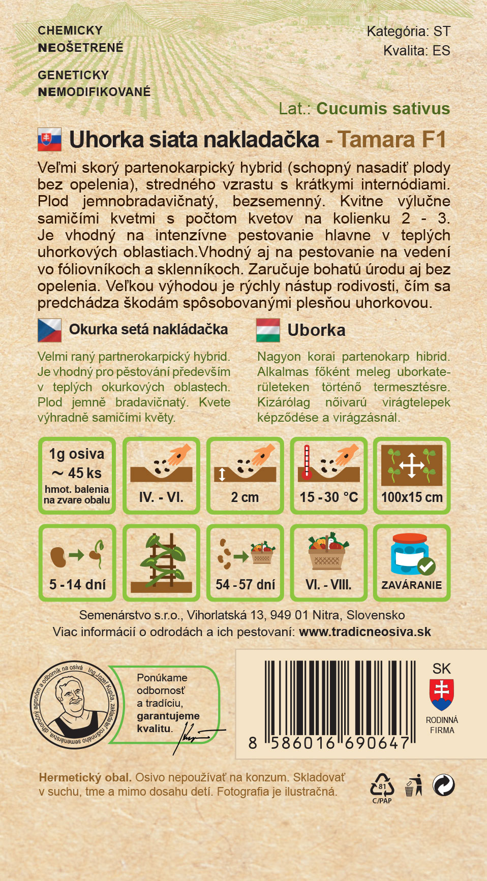Uhorka siata nakladačka – Obrázok 2