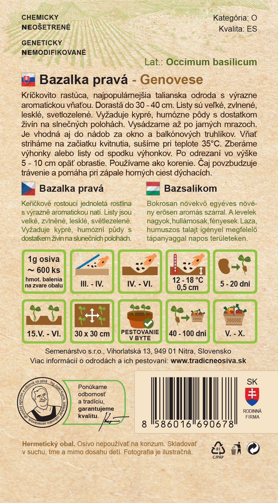 Bazalka pravá – Obrázok 2