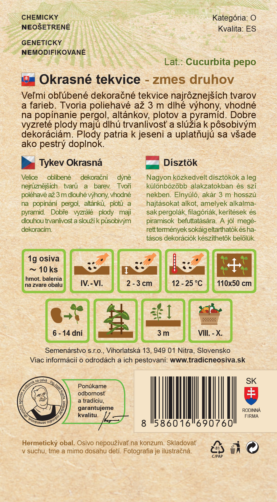 Okrasné tekvice (zmes druhov) – Obrázok 2